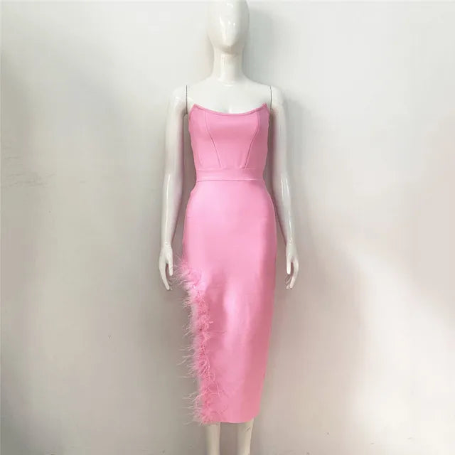 2024 New Elegant Club Party Dress Women Sexy