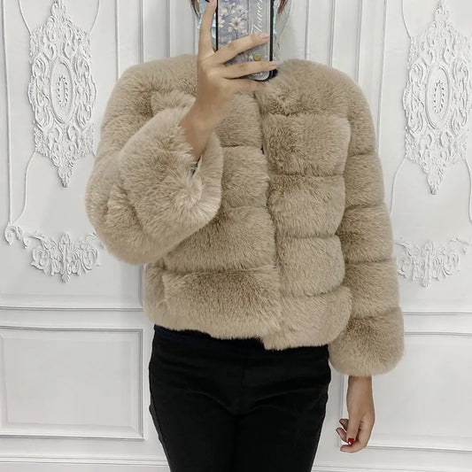 Women Faux Fur Coat Autumn