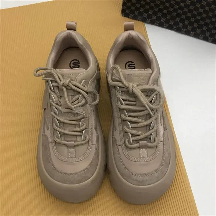 2024 Female Winter Chunky Sneakers Warm Casual