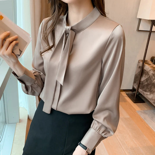 Elegant Women Shirt Long-sleeve Blouse Women 2024