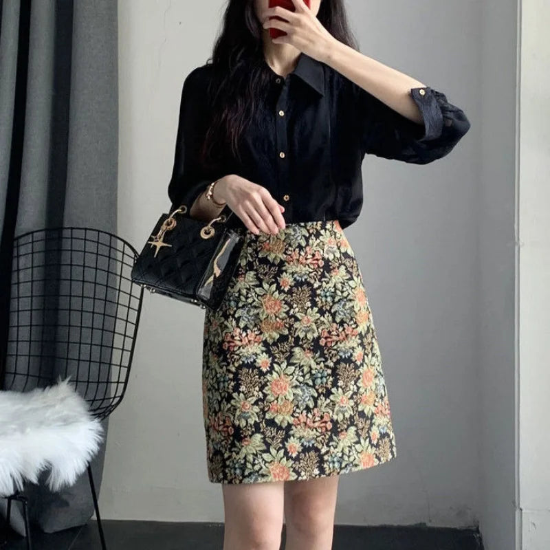 Floral Short Skirt Women For Spring Summer