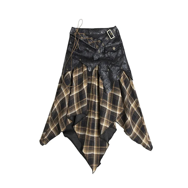 Grunge Aesthetics Irregular Skirt