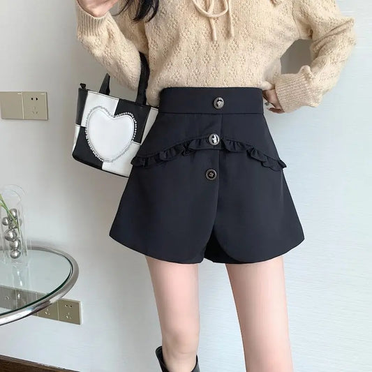 Ladies Spring Autumn Thin Skirts Solid