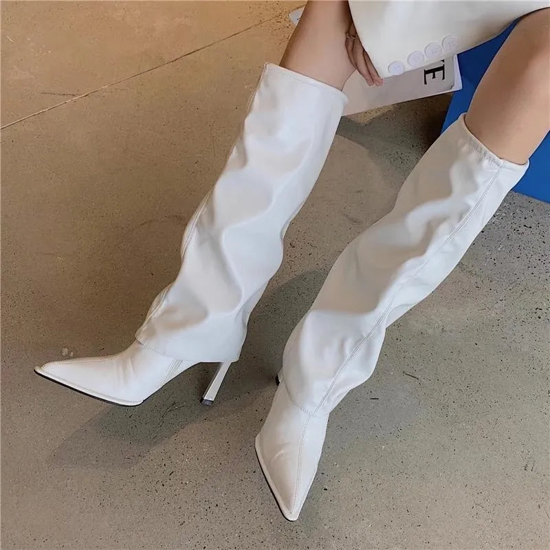 Party Women Knee High Boots Pointed Toe Fashion