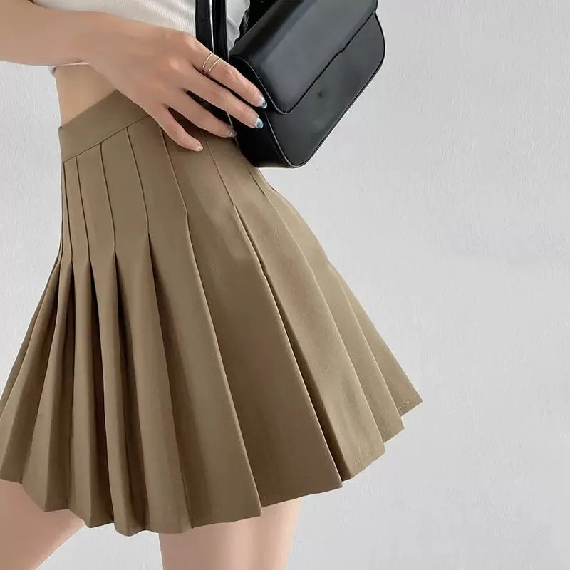 Pleated Skirt Without Shorts Women