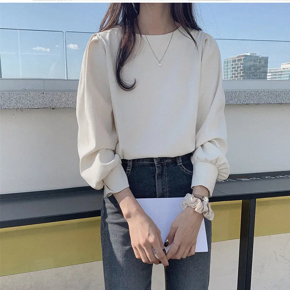 Puff sleeve Top Blouse Women Elegant