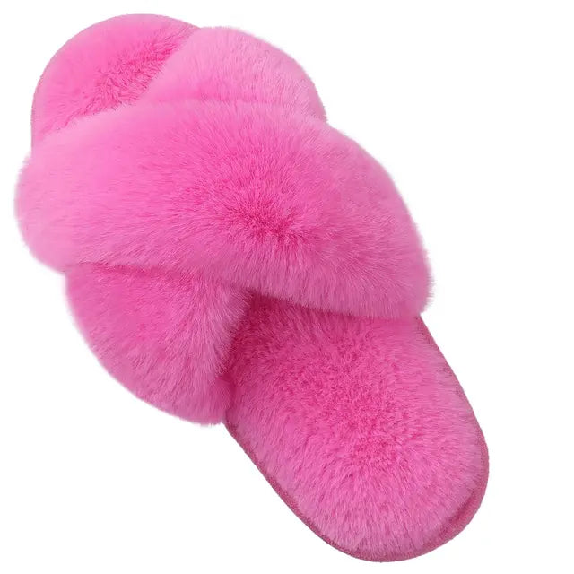 Shevalues Fashion Fluffy Home Slippers