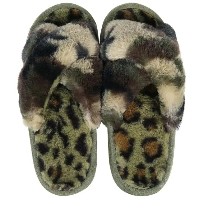 Shevalues Fashion Fluffy Home Slippers