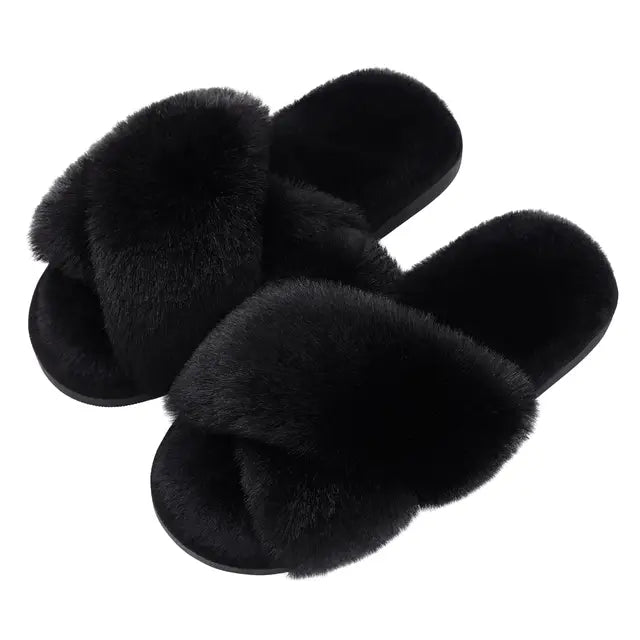 Shevalues Fashion Fluffy Home Slippers