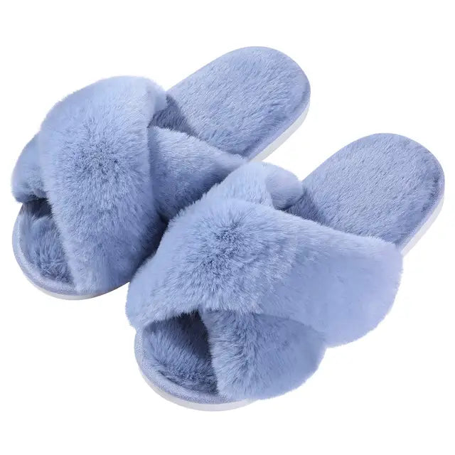 Shevalues Fashion Fluffy Home Slippers