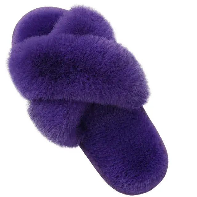 Shevalues Fashion Fluffy Home Slippers