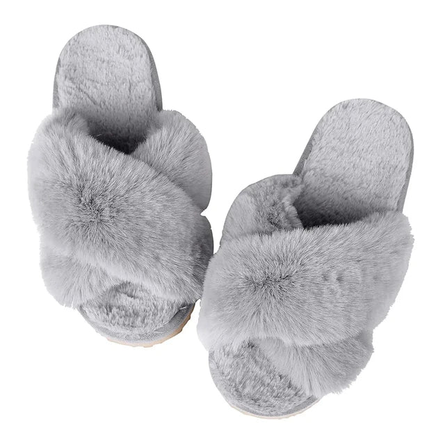 Shevalues Fashion Fluffy Home Slippers