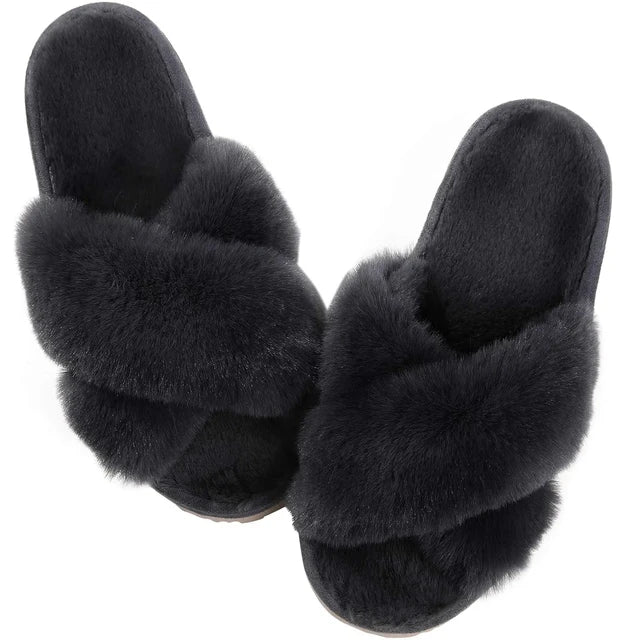 Shevalues Fashion Fluffy Home Slippers