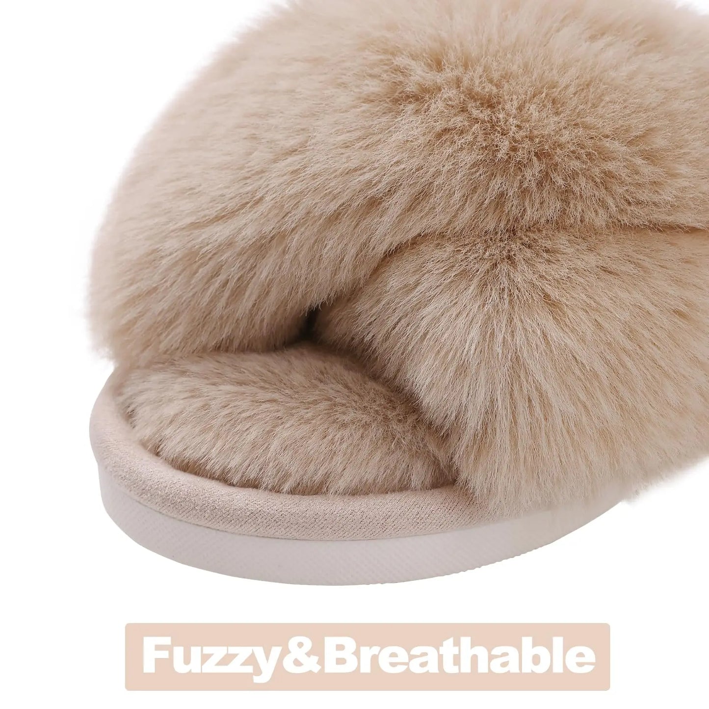 Shevalues Fashion Fluffy Home Slippers