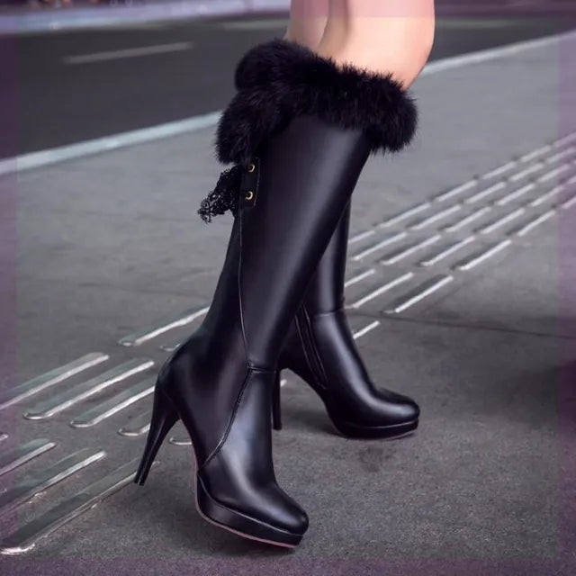 Spring Thigh High Boots Platform Winter Boots Women