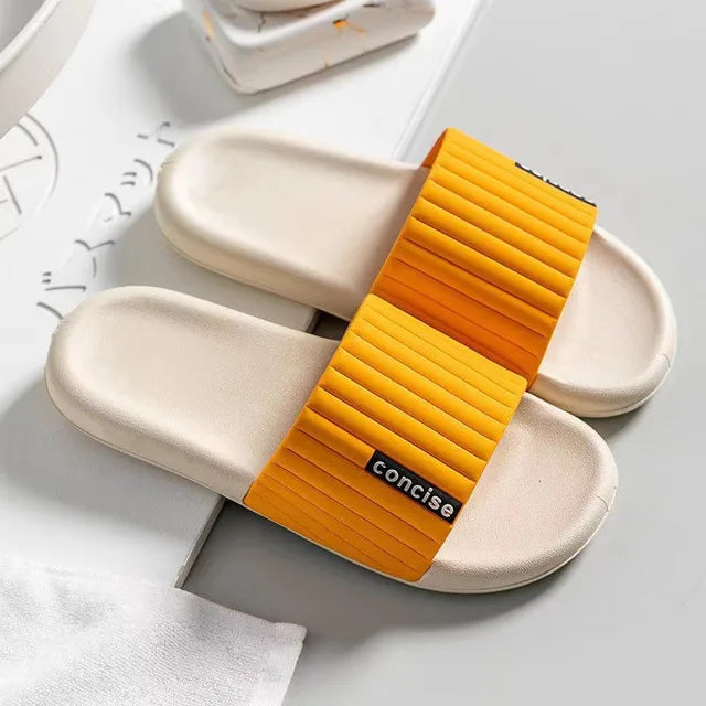 Thick Sole Summer Beach Slides Women Bathroom Anti-Slip Slipper Soft Sandals Fashion