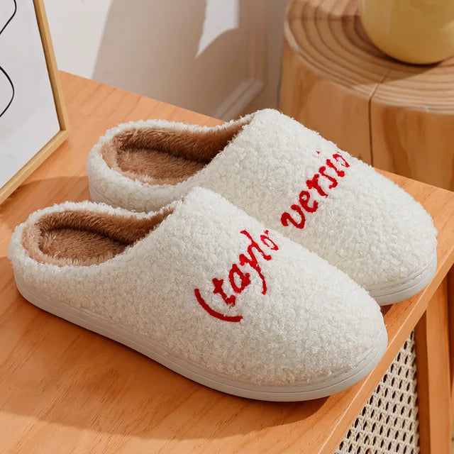 Winter Slippers Taylor's Style Thick Sole Version Men Women TS Swifties