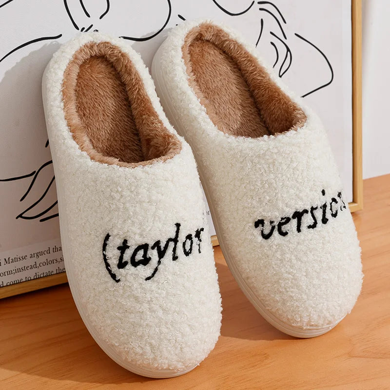 Winter Slippers Taylor's Style Thick Sole Version Men Women TS Swifties