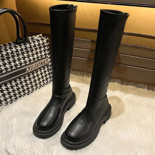 Women Brand Knee High Riding Boots