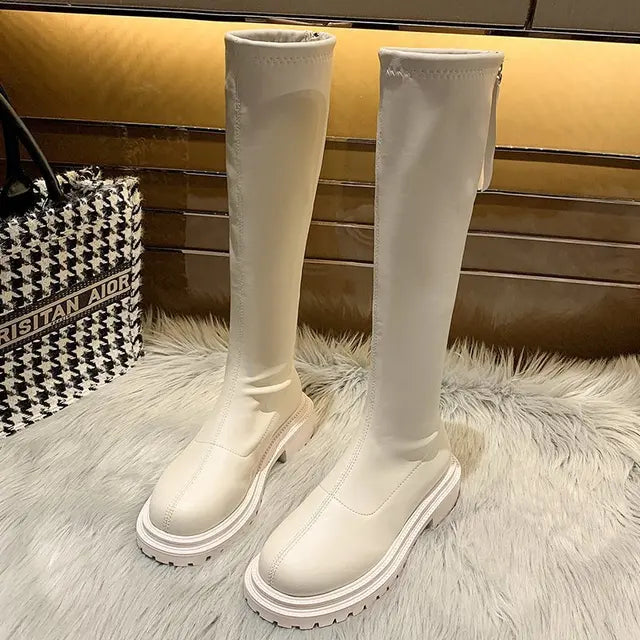 Women Brand Knee High Riding Boots