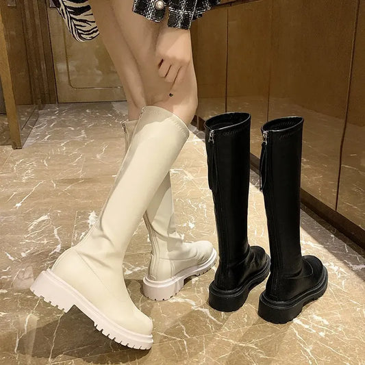 Women Brand Knee High Riding Boots