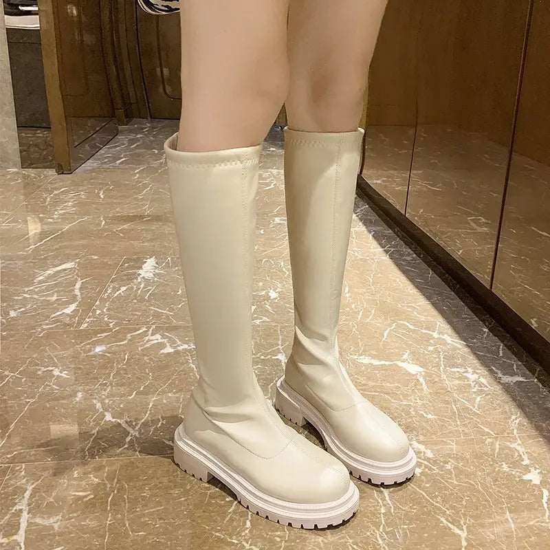 Women Brand Knee High Riding Boots