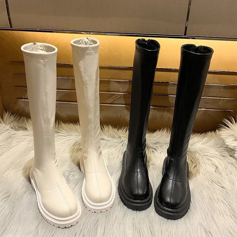 Women Brand Knee High Riding Boots