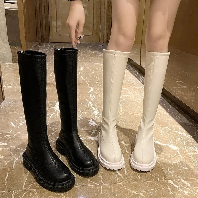 Women Brand Knee High Riding Boots