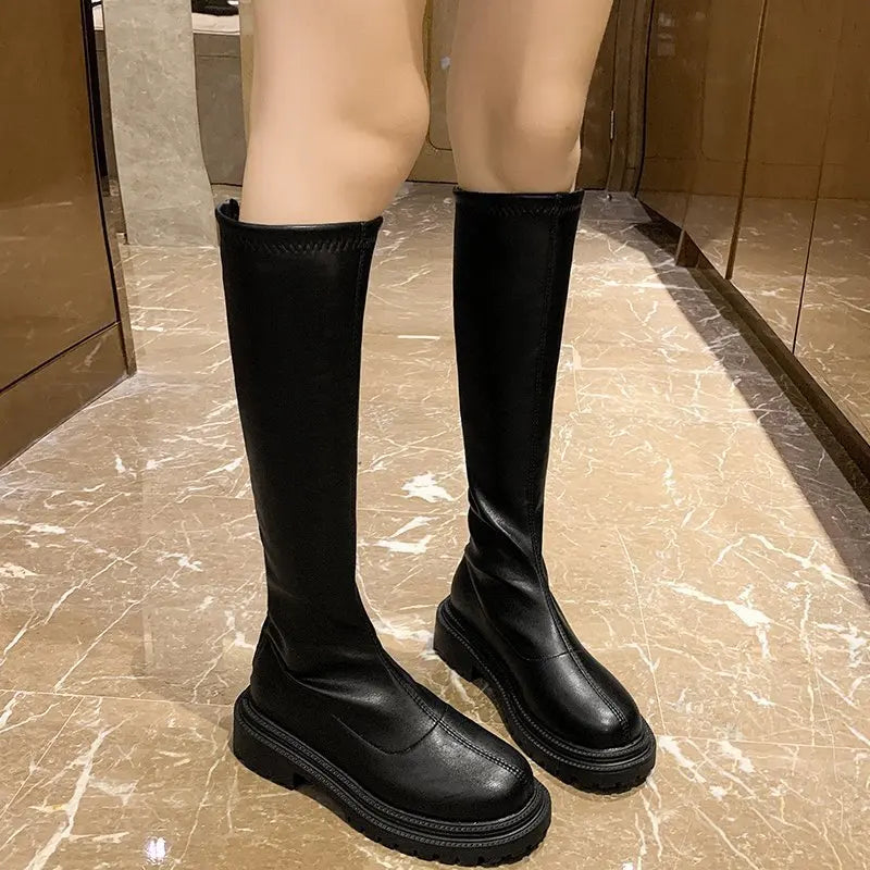 Women Brand Knee High Riding Boots