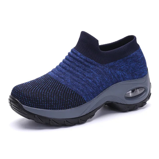 Women Walking Shoes Cushion Mesh Breathable Running Shoes