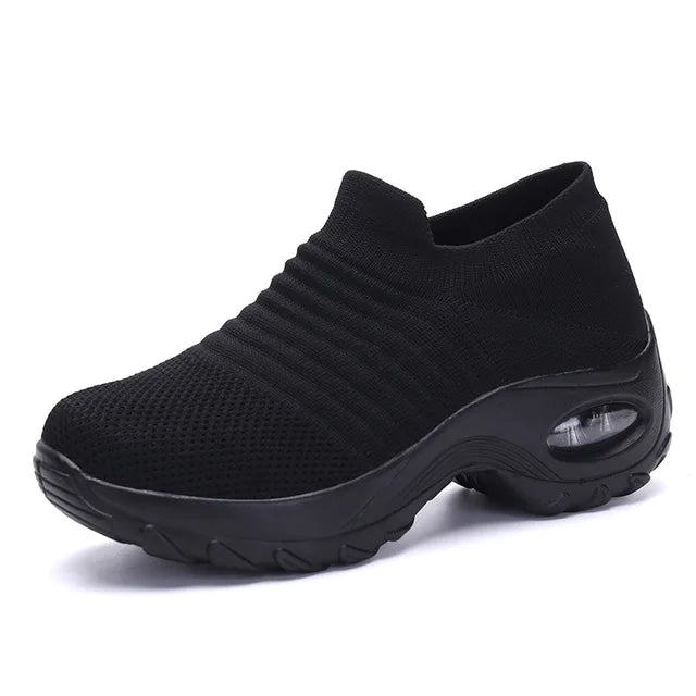 Women Walking Shoes Cushion Mesh Breathable Running Shoes