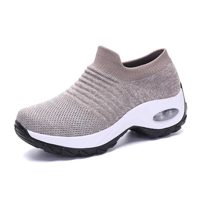 Women Walking Shoes Cushion Mesh Breathable Running Shoes