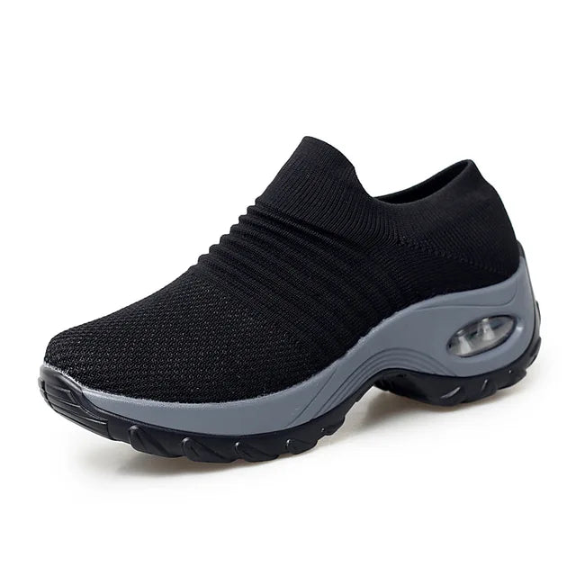 Women Walking Shoes Cushion Mesh Breathable Running Shoes