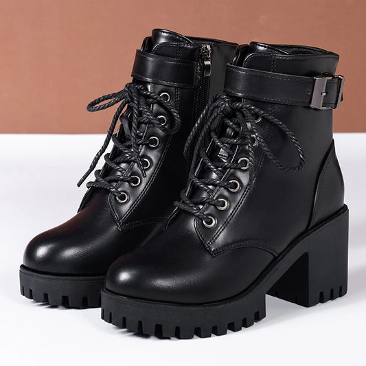 Women's Boots 2022 New Lace Up Boots for Women